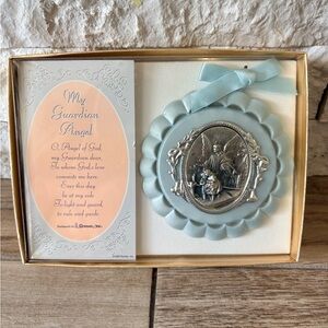 Roman Inc. BAPTISM Guardian Angel Baby Crib Medal Medallion